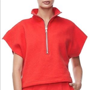 GOOD AMERICAN 🇺🇸 3/4 Zip Crop Sweatshirt